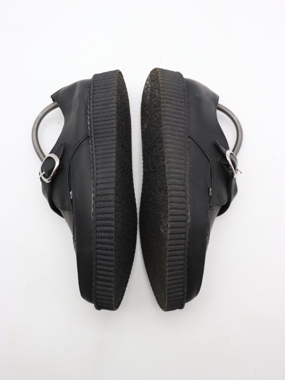 T.U.K. Black Tukskin Wingtip Point Creeper Women's 11 Men's 9 Buckle Shoes - Picture 8 of 10